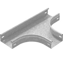 Т-отвод плавный OSTEC к лотку 100x50, толщина 0,7 мм, Сендзимир цинк ТТП-100х50-0,7-R100-СЦ