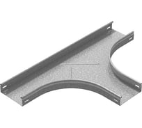 Т-отвод плавный универсальный OSTEC к лотку 500x100, толщина 1,0 мм, Сендзимир цинк ТТРП-500х100-1,0-R100-СЦ
