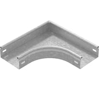 Угол плоский плавный OSTEC 90 градусов к лотку 100x100, толщина 0.7 мм, Сендзимир цинк УПТП90-100х100-0,7-R100-СЦ