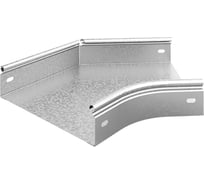 Угол плоский плавный OSTEC 45 градусов к лотку 400x100, толщина 0.7 мм, Сендзимир цинк УПТП45-400х100-0,7-R100-СЦ