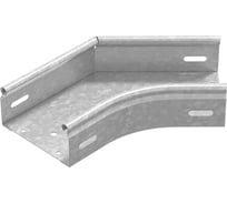Угол плоский плавный универсальный OSTEC 45 градусов к лотку 500x100, толщина 1.0 мм, Сендзимир цинк УПТРП45-500х100-1,0-R100-СЦ