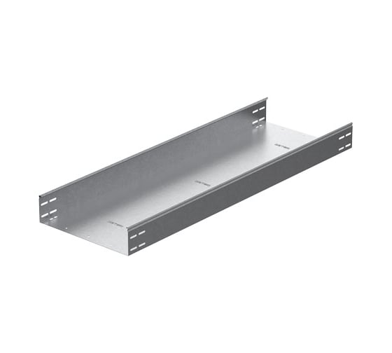 Универсальный лоток неперфорированный OSTEC 500x100x3000, толщина 1,5 мм, Сендзимир цинк УЛН-500х100х3000-1,5-СЦ