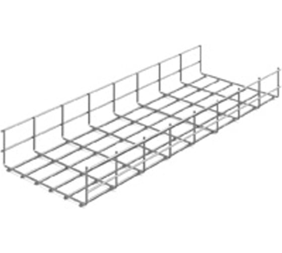 Проволочный лоток OSTEC 200x60x3000, толщина 3,5 мм, гальванический цинк ПЛМ-200х60х3000-3,5-ЭЦ 1