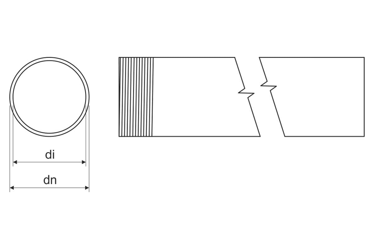 Стальная труба KOPOS с резьбой оцинкование Сендзимир 3 метра 6020 ZNM_S ...
