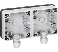 Монтажная коробка Legrand Программа Plexo IP 66 IK 08 сборные механизмы серый 2 поста горизонтальная установка 090493
