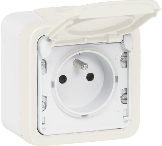 Коробка Legrand для накладного монтажа с мембранными сальниками Программа Plexo белый 1 пост 069689