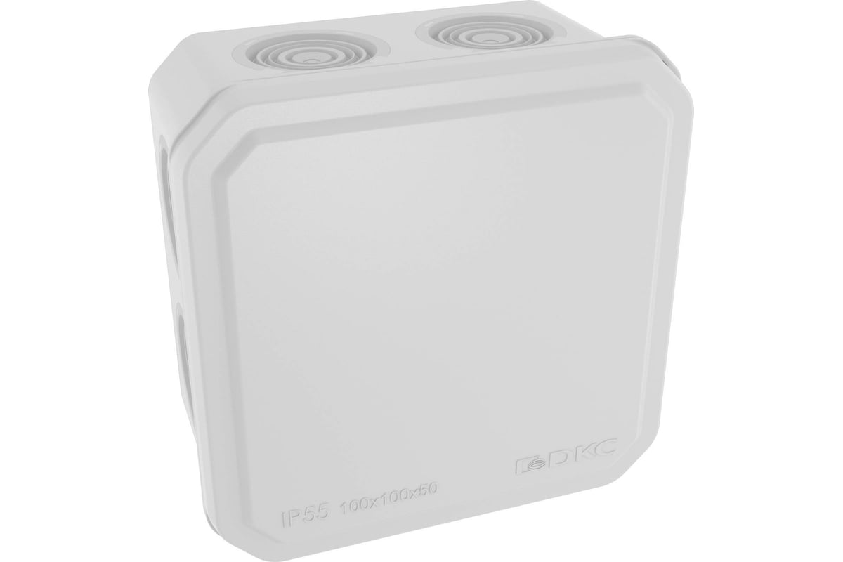 Ответвительная коробка DKC с кабельными вводами, IP55, 100x100x50мм ...