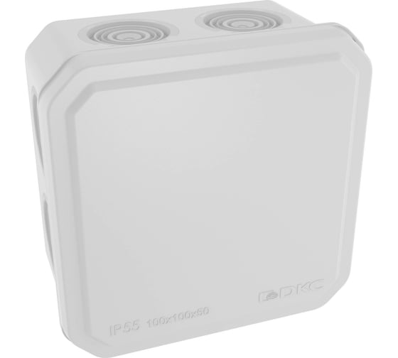 Ответвительная коробка DKC с кабельными вводами, IP55, 100x100x50мм 53800R 31908 1