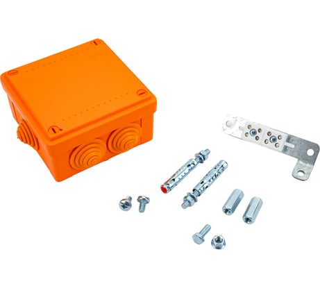 Ответвительная коробка DKC FS 100х100х50мм 4р 450В 6А 4кв.мм с кабельными вводами, пластик FSB11404