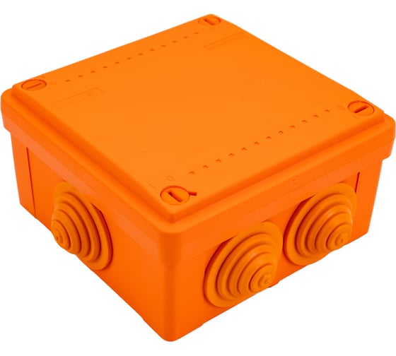 Ответвительная коробка DKC FS 100х100х50мм 4р 450В 6А 4кв.мм с кабельными вводами, пластик FSB11404
