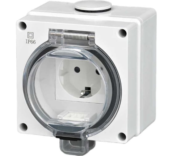 Коробка накладного монтажа SPL для модульных электроустановочных изделий 45х45, IP66, серый 204202 1