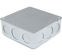 Коробка ГОФРОМАТИК стальная с предвырубленными отверстиями 100х100х40 IP30 zeta30349