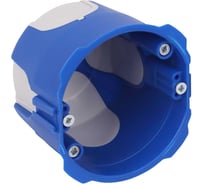 Установочная двухкомпонентная коробка Рувинил ТУСО с пластиковыми лапками, безгалогенная, для твердых и полых стен, D72 мм, H65 мм, 10 штук 10179(10)