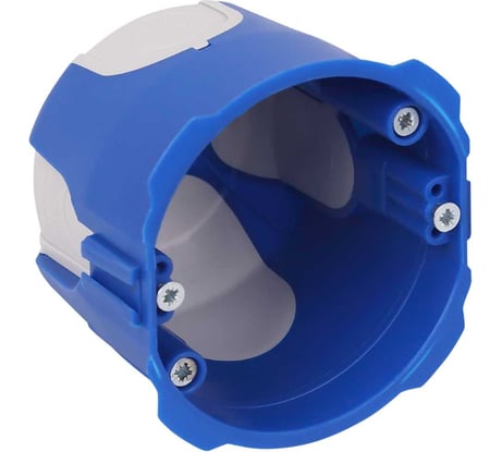 Установочная приборная коробка подрозетник ТУСО двухкомпонентная для стен из гипсокартона и бетона безгалогенная с пластиковыми лапками D72 мм H65 мм 10 штук Рувинил 10179(10)