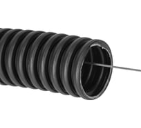Труба гофрированная ПНД ELTROS d=25мм с зондом, (50м), черная ПНДэл-025-MP