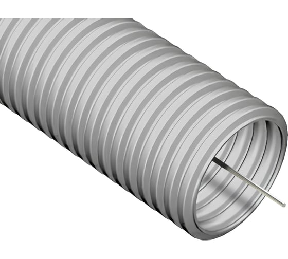 Труба гофрированная ELTROS ПВХ d=25мм с зондом, (50м), серая ГОФЗ-007-MP 1