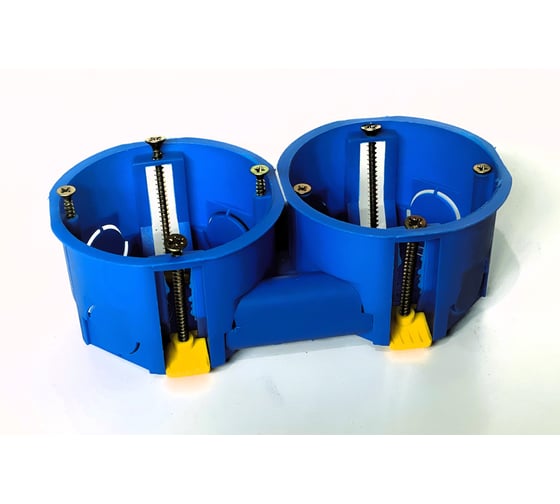 Коробка установочная KOPOS двойная GIPS для полых стен D=68x45 мм KUG-68-45/2 (NA) с соединительным элементом комплект 3шт KU-G-68-45-2-NA 1