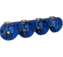 Коробка установочная KOPOS четверная GIPS для полых стен D=68x45 мм KUG-68-45/4 (NA) с соединительным элементом комплект 2 шт KU-G-68-45-4-NA