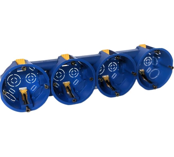 Коробка установочная KOPOS четверная GIPS для полых стен D=68x45 мм KUG-68-45/4 (NA) с соединительным элементом комплект 2 шт KU-G-68-45-4-NA 1