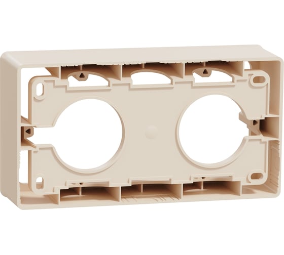 Коробка Systeme Electric Unica New Беж 2-ая для открытой установки NU800444