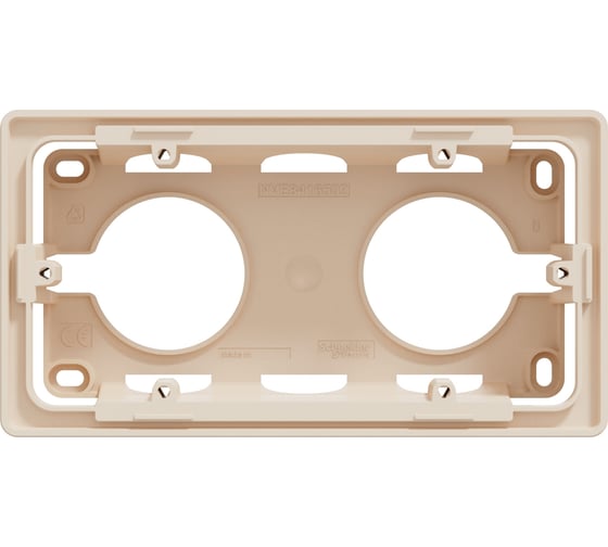 Коробка Systeme Electric Unica New Беж 2-ая для открытой установки NU800444