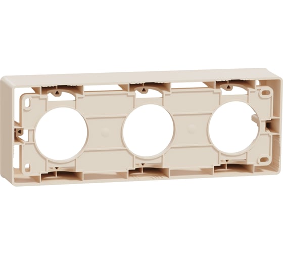 Коробка Systeme Electric Unica New Беж 3-ая для открытой установки NU800644