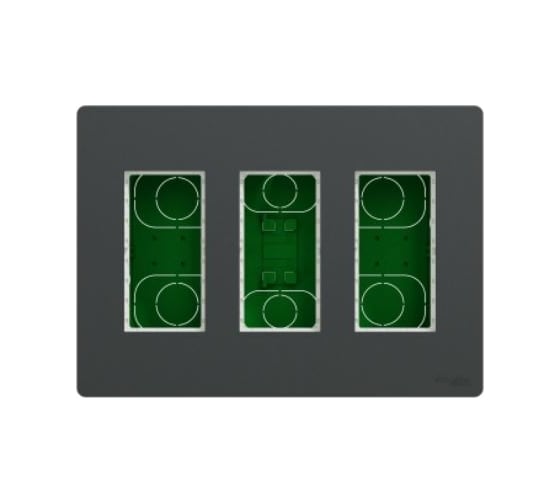 Блок скрытой установки Systeme Electric Unica System+ Антрацит 3х2 SE NU173454