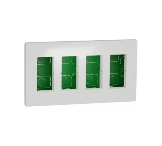 Блок скрытой установки Systeme Electric Unica System+ Белый 4х2 SE NU174418