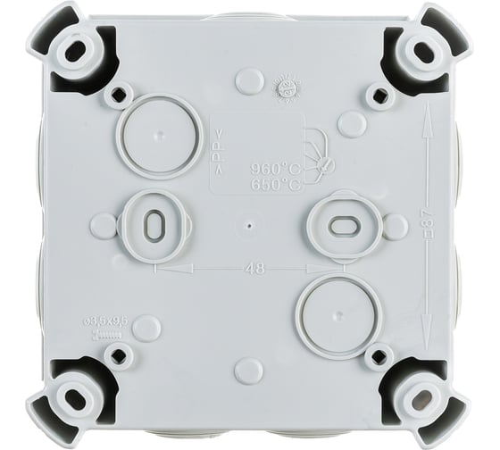 Распределительная коробка OBO Bettermann 114х114х57мм полипропилен,  IP66, 7xM25, cерая (5 шт/уп) 2007061