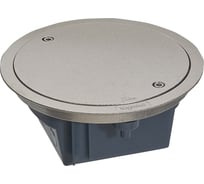 Напольная круглая коробка Legrand IP66 со съемной крышкой 4 модуля нержавеющая сталь 088061