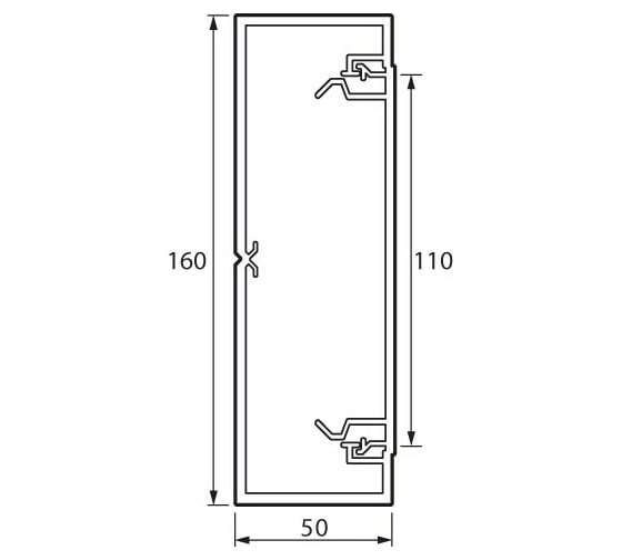 Кабель-канал Legrand Metra - 160x50 - 2 метра - с крышкой - белый 638083