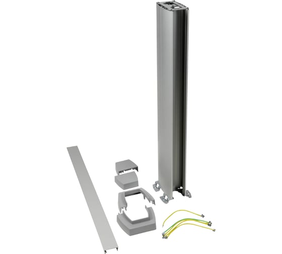 Алюминиевая миниколонна SnapOn Legrand с крышкой из алюминия, 2 секции, высота 0,68 метра 653024