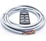 Распределительная коробка VELLEDQ M12-A3-6K4P-5.0PUR/GY разъем М12, портов 6, 4pin, PNP, кабель ПУ серый 5м 08-00034353 1
