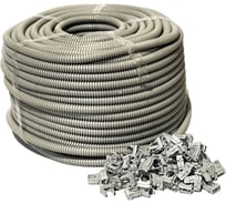 Труба гофрированная с крепежными клипсами KOPOS Монофлекс ПВХ легкая 350N серая с/з d50 мм 1450 (K20DK) Mflex-1450_K20DK