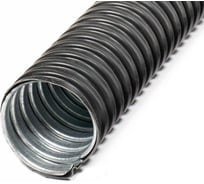 Металлорукав в ПВХ-изоляции ГОФРОМАТИК Р3-ЦП нг LS 50 (20 метров/упаковка) черный zeta44619