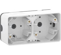 2-местный бокс Systeme Electric открытой проводки Mureva белый IP55 MUR39914