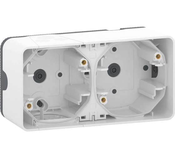 2-местный бокс Systeme Electric открытой проводки Mureva белый IP55 MUR39914