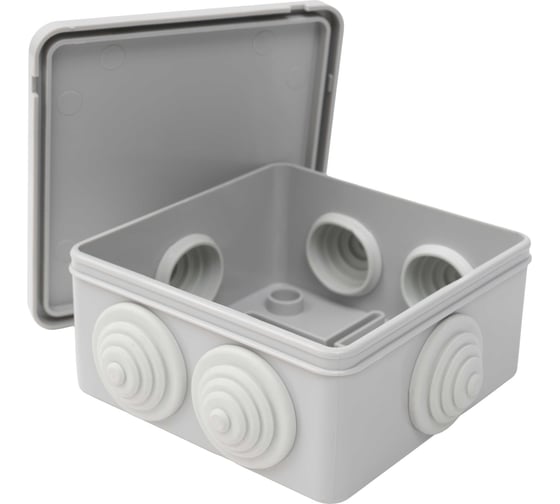 Gigant Коробка распределительная о.п 100х100х55, 6 выходов, IP55, 44037-1GI