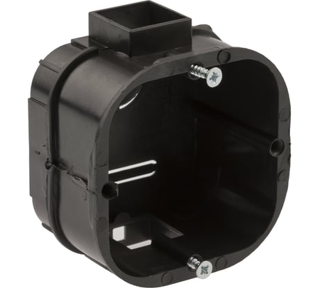 Установочная коробка ЭРА KUTS-60-60-43-s-black усиленная для твердых стен черная Б0052723