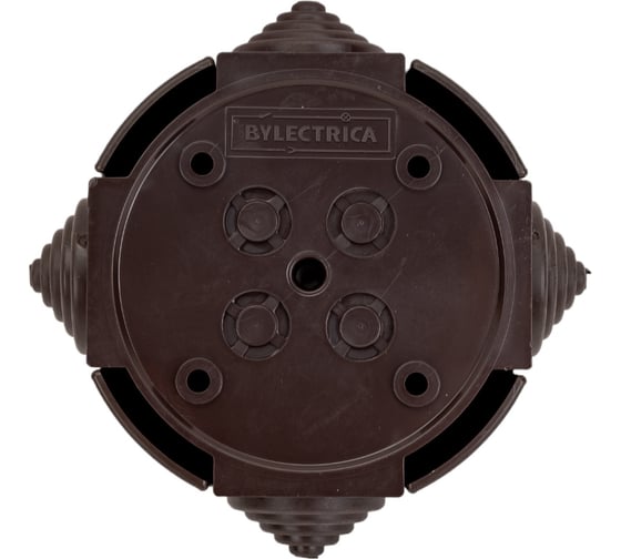 Монтажная коробка BYLECTRICA КМ-449 открытой установки, с сальниками, диаметр 80 мм, серия РЕТРО, КМ-449 шоколад