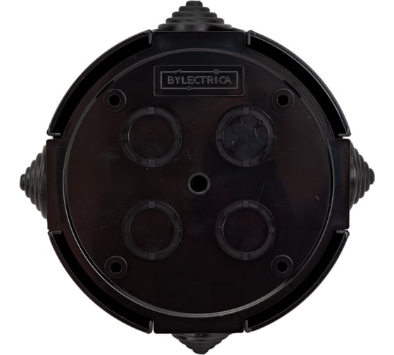 Монтажная коробка BYLECTRICA КМ-447 открытой установки, с сальниками, диаметр 109мм, серия РЕТРО, КМ-447 черный