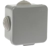 Распределительная коробка TUNDRA 65х65х45 мм, IP54, для открытой установки, серый 4283309