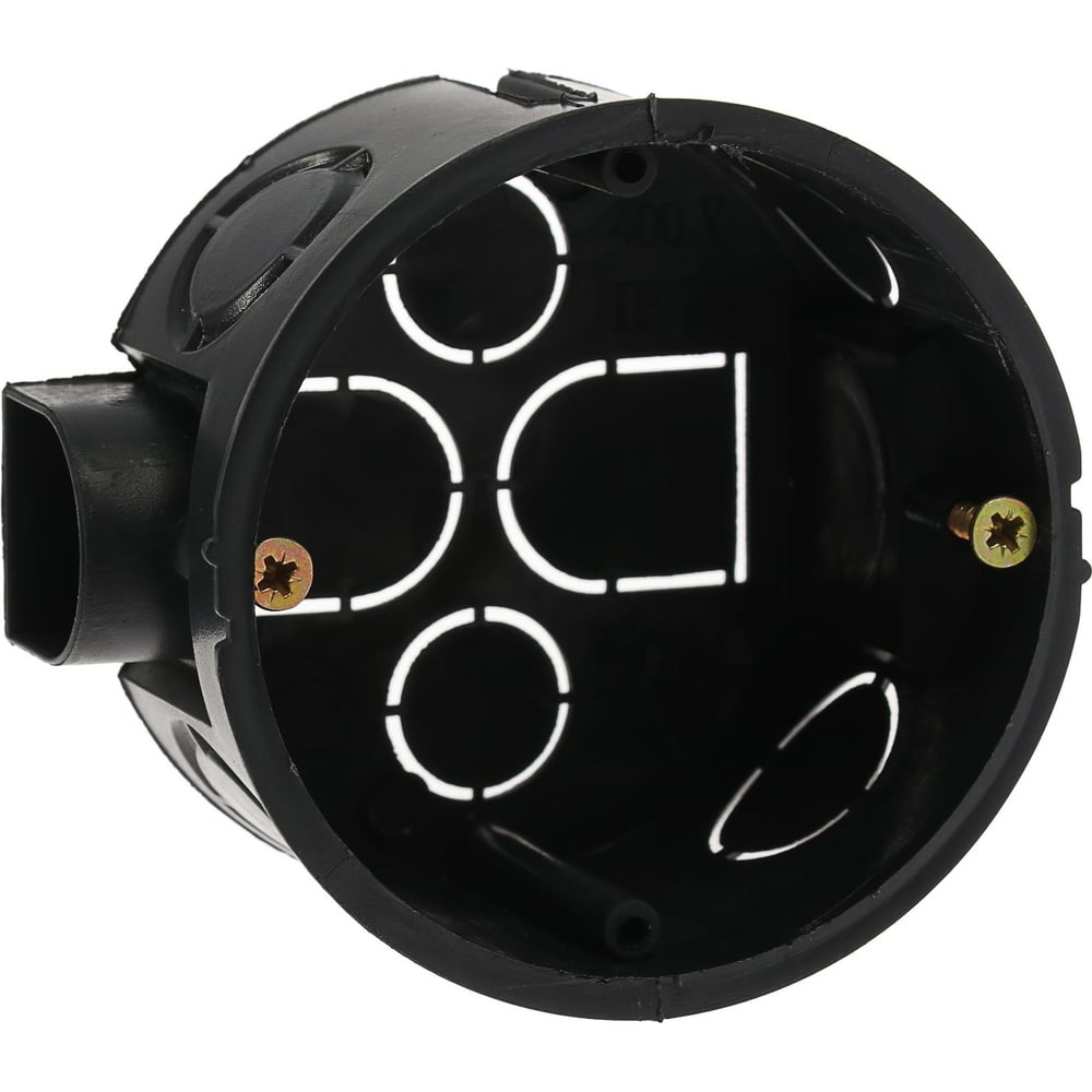 Установочная коробка TUNDRA 68х40 мм, IP20, для сплошных стен, черная ...