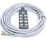 Распределительная коробка VELLEDQ M12-A3-8K5N-3.0PVC/GY разъем М12, портов 8, 5pin, NPN, кабель ПВХ серый 3м 08-00034450 1