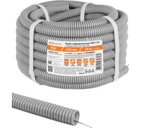 Гофра для кабеля TDM ELECTRIC 20мм, ПВХ, с зондом, 20 метров, легкая SQ0401-0222