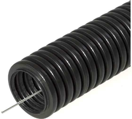 Гофрированная ПНД труба VKL electric d16 с зондом черная 100 м 1016473 1
