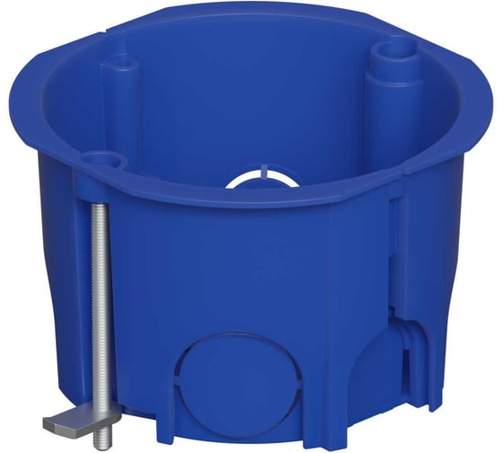 Коробка установочная для гипсокартона 68x45мм с металл.лапками, 1 шт, синяя Gigant 44663GI 1