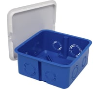 Gigant Коробка распределительная с крышкой, для скрытого монтажа, 100х100х50мм, IP30, синяя 44656GI