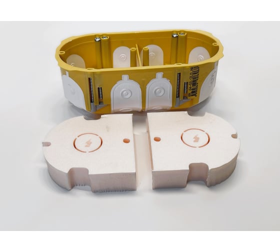 Заглушка двойных подрозетников KOPOS Копос ZV-KPL 64-2LD (50P) комплект 50 шт. ZV-KPL-64-2LD-50P 1