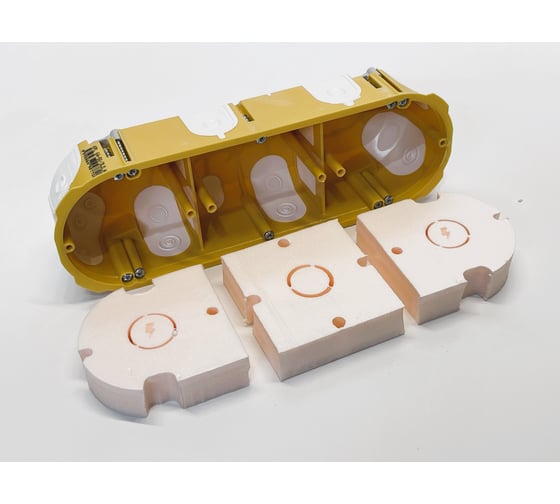 Заглушка тройных подрозетников KOPOS Копос ZV-KPL 64-3LD (30P) комплект 30 шт. ZV-KPL-64-3LD-30P 1